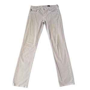 AG Adriano Goldschmied Pants Womens 29R Beige The Stevie Slim Straight Corduroy